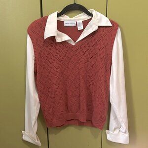 Women's Fake Two-Piece Sweater